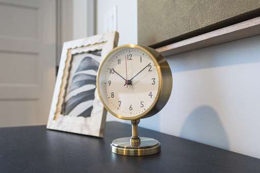 Clock at The Solstice Apartments, Whitestown