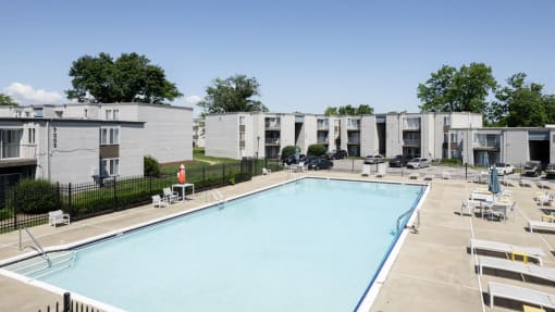 Swimming pool area at Halsey Flats, Louisville, 40207