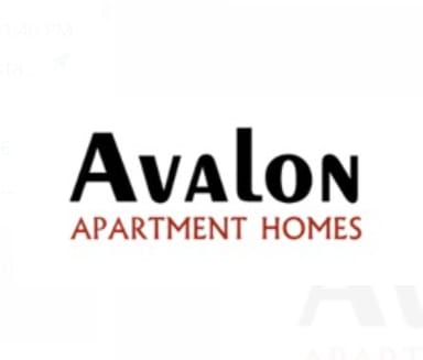 Avalon apartment homes logo on a white background.