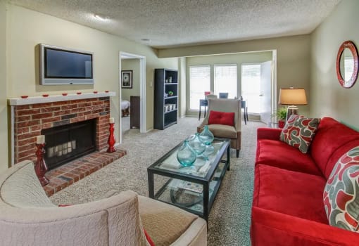 Living Room  at Highland Park, Fort Worth, TX, 76132