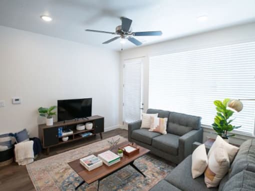 Modern Living Room at Foothill Lofts Apartments & Townhomes, Logan, UT