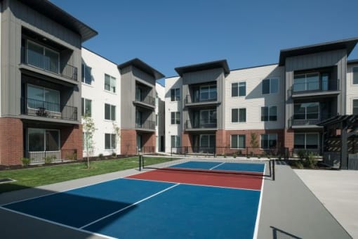 Pickleball court at Foothill Lofts Apartments & Townhomes, Logan, 84341