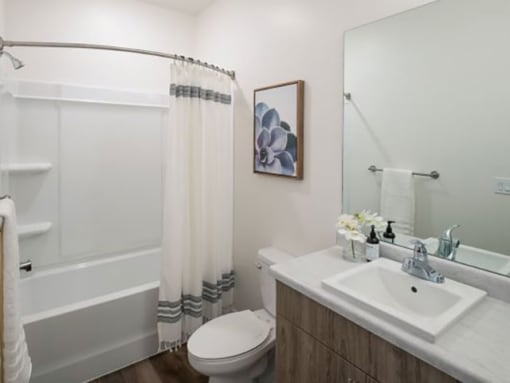 Spa Inspired Bathroom at Foothill Lofts Apartments & Townhomes, Utah, 84341