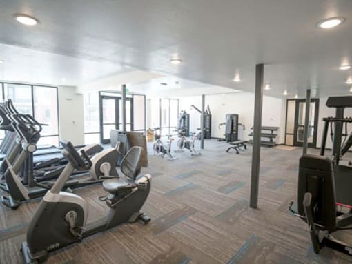 Beautiful Fitness Center at Foothill Lofts Apartments & Townhomes, Logan, UT, 84341