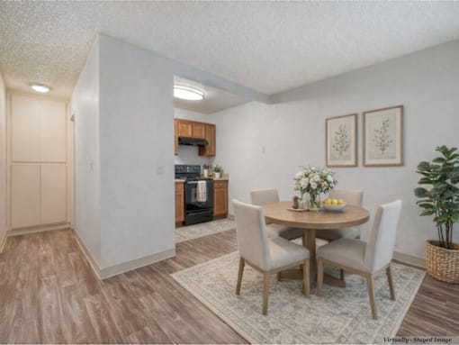 Peppertree Living Room and Kitchen Staged