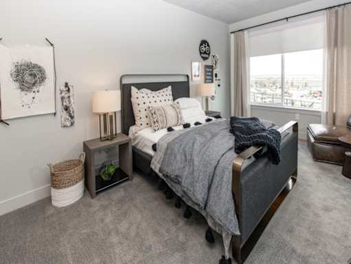 Furnished bathroom at Soleil Lofts