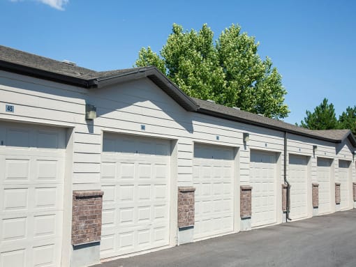Attached And Detached Garages at Four Seasons at Southtowne Apartments, South Jordan