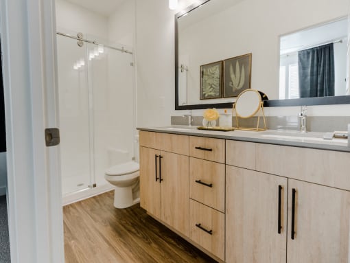 Main Bathroom with Walk-In Shower at Parc at Day Dairy Apartments and Townhomes, Draper, UT