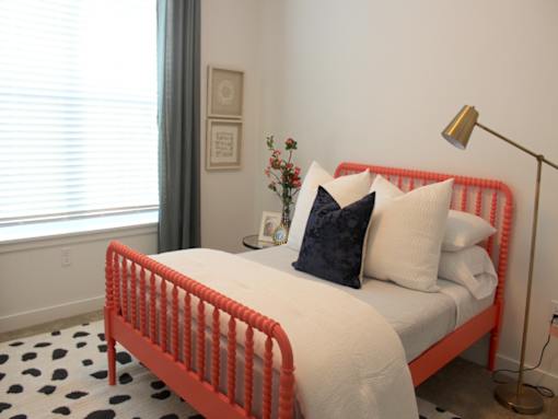 Bed in Secondary Bedroom at Arcadia Apartments