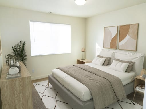 Cozy Bedroom at Crossroads Apartments