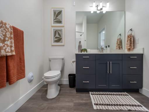 Bright Bathroom at The Arza Apartments