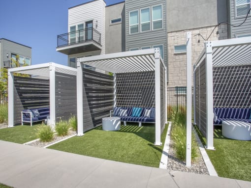 Cabanas by Pool at The Austin Townhomes
