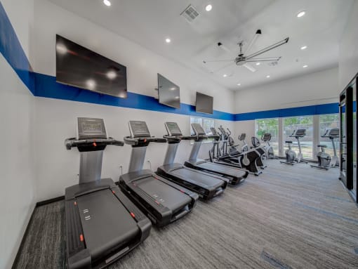 Cardio Machines In Gym at Chesapeake Commons Apartments, California, 95670