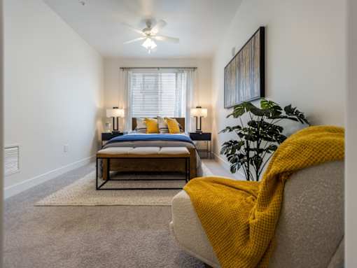 Ceiling Fan in Bedroom at The Arza Apartments
