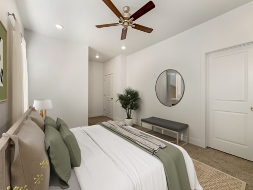Primary Bedroom with an Ensuite at Desert Sage Townhomes Hurricane, UT 84737