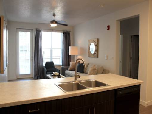 Counter in Kitchen at Arcadia Apartments