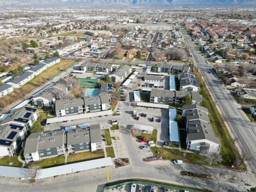 Aerial View of Crossroads Apartments