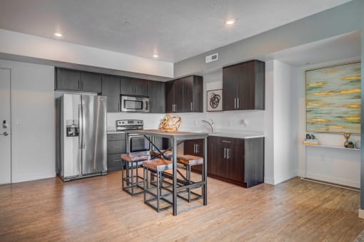 Fully Equipped Kitchen at Element 31 Apartments, Salt Lake City, UT, 84106