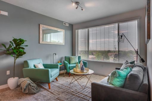 Classic Living Room Design at Element 31 Apartments, Utah, 84106