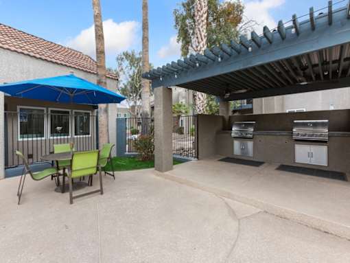 Exterior BBQ Area at Rio Seco Apartments