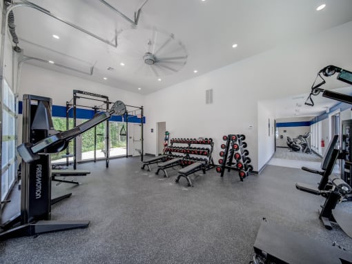 Fitness Center Equipment at Chesapeake Commons Apartments, Rancho Cordova, CA, 95670