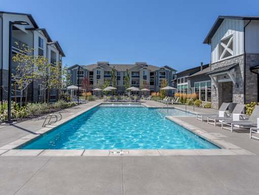 Front View of Pool at The Veridian