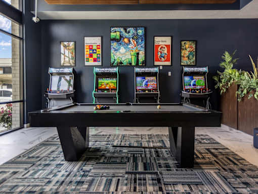 Game Room at The Arza Apartments