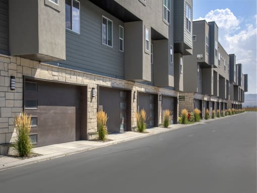 Garages in townhomes at The Austin Townhomes