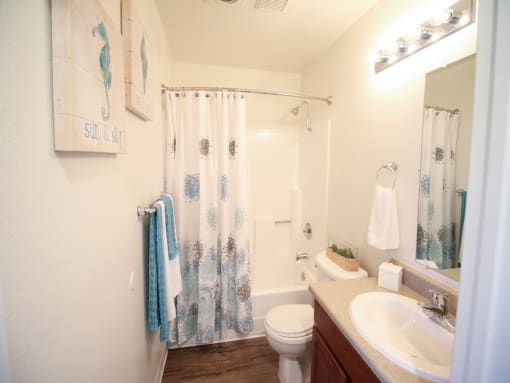 Large Bathroom at Canyon Club Apartments, California