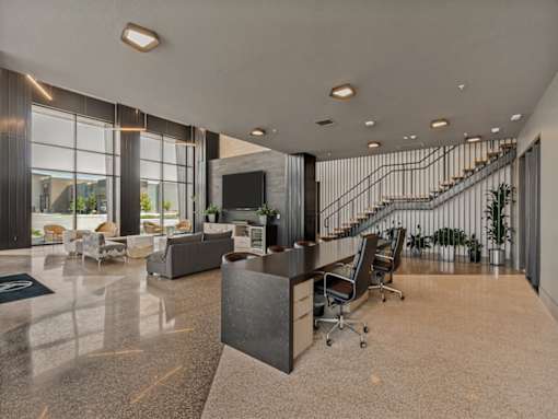 Leasing office and lobby at  The Terrace