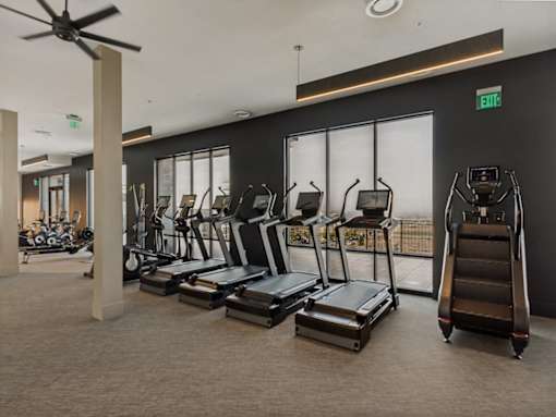 The Core: Cardio area in the gym at The Terrace