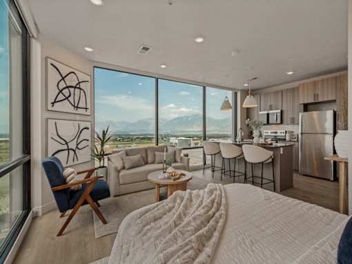Open concept floor plan with natural lighting at  The Terrace