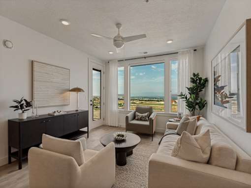 Open living room with natural light at The Terrace