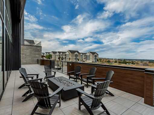Community outdoor fire pit at  The Terrace