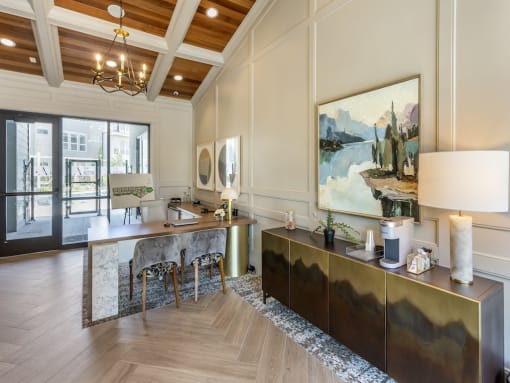 Indoor of leasing office at The Austin Townhomes