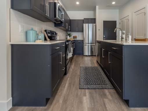 Island in Kitchen at The Arza Apartments
