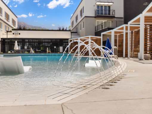 Jets on the side of the Pool at The Arza Apartments