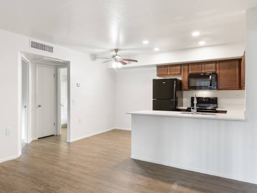 Kitchen and Dining at Rio Seco Apartments