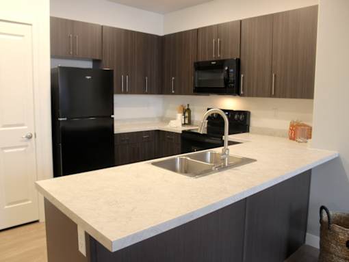 Kitchen at Arcadia Apartments