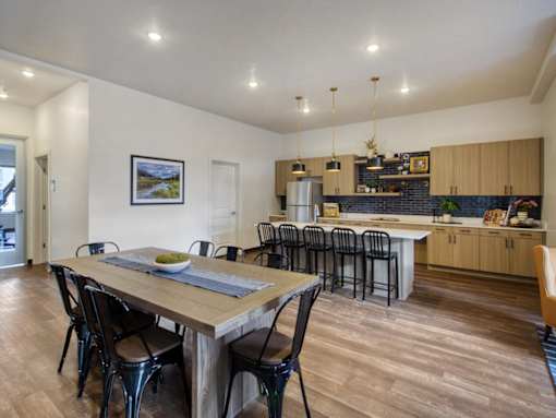 Kitchen in Clubhouse at The Atlas