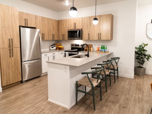 Kitchen with a Surplus of Storage at Parc on 5th II American Fork, UT
