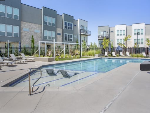 L Shape Pool at The Austin Townhomes
