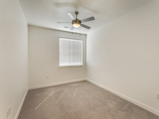 Large Bedroom with Ceiling Fan at The Sage Apartments