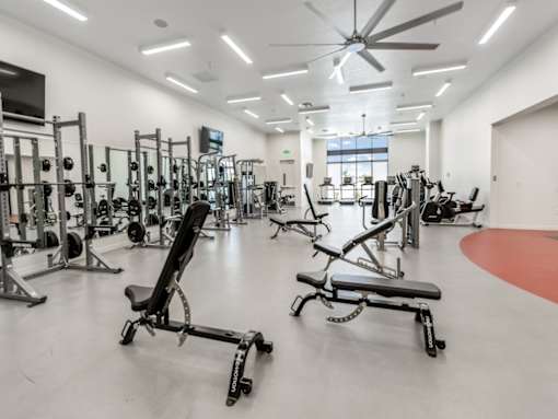 Large Fitness Center at The Arza Apartments