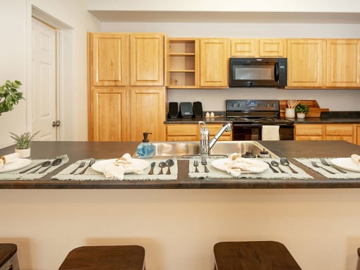 Large Open Kitchen at Four Seasons at Southtowne Apartments, South Jordan, UT