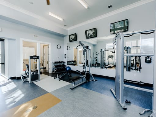 Lifting Equipment  in Gym at Parc at Day Dairy Apartments and Townhomes, Utah, 84020