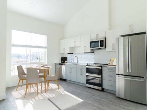 Light Colored Cabinets in Carriage Units at The Arza Apartments