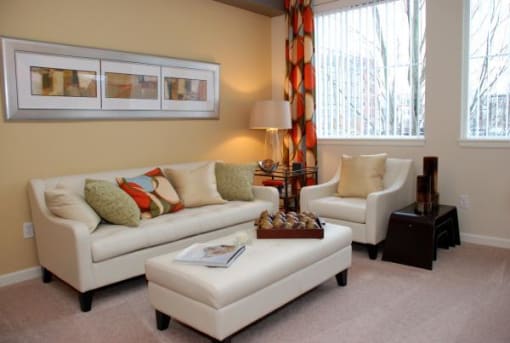 Living room with Large Windows at Revo 225 Apartments, Renton, WA