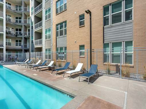 Lounge Seating by Pool at Arcadia Apartments