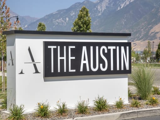 Monument sign at The Austin Townhomes